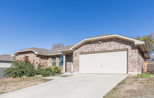 view of front facade with a garage