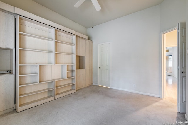 unfurnished bedroom with ceiling fan