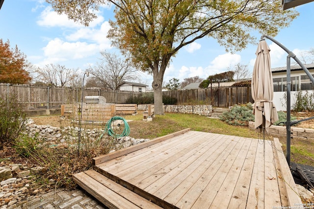 view of wooden terrace