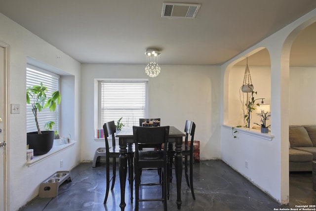 view of dining area