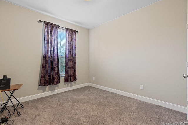 view of carpeted empty room