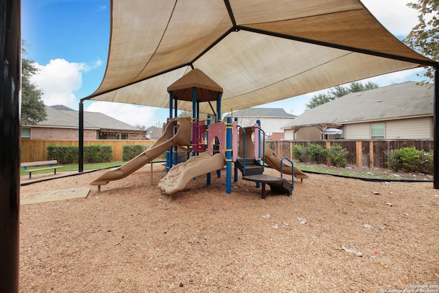 view of jungle gym