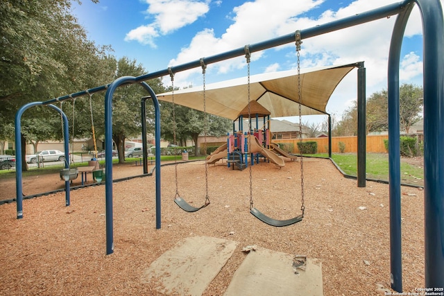 view of jungle gym