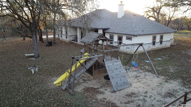 view of playground at dusk