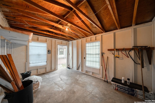 misc room featuring concrete floors