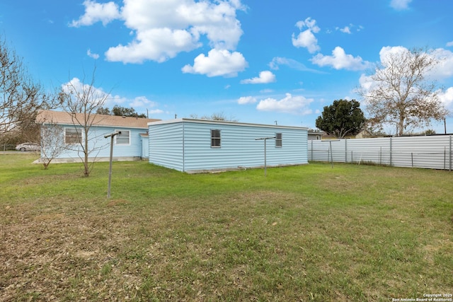 exterior space with a yard