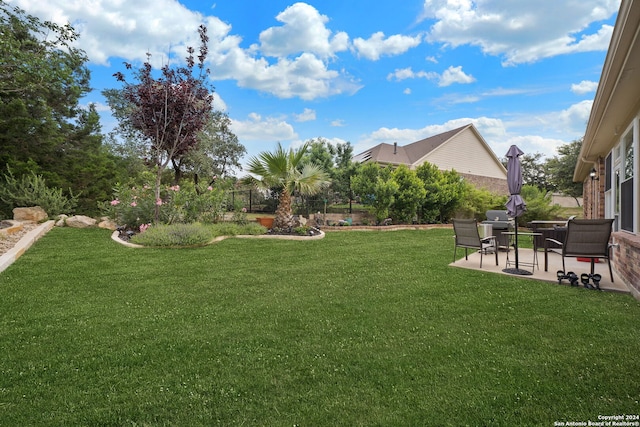 view of yard featuring a patio