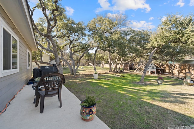 view of yard with a patio