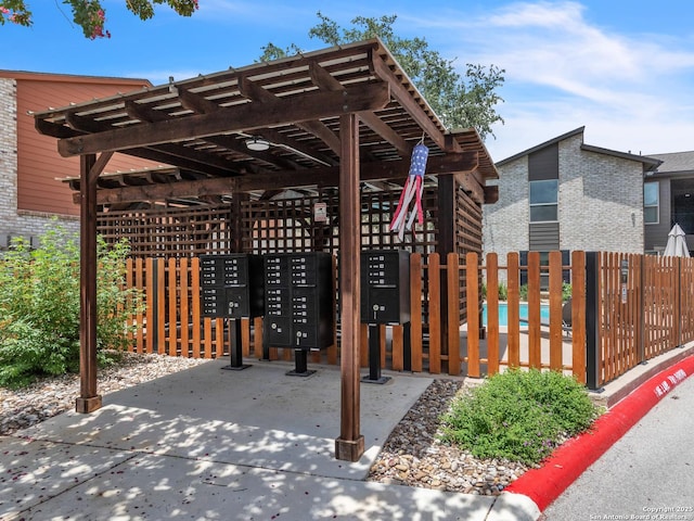 view of property's community featuring mail boxes