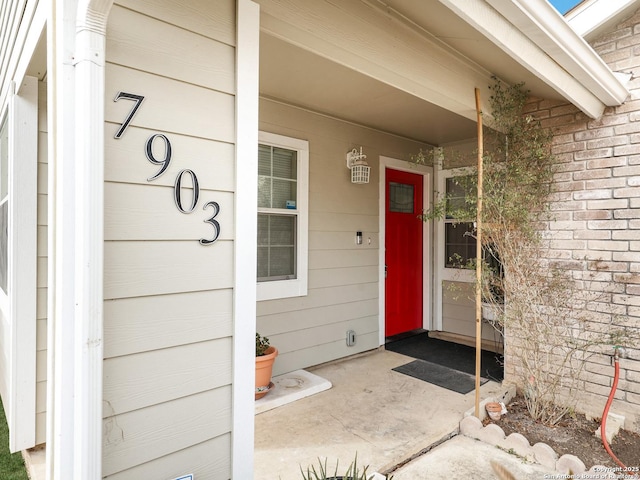 view of doorway to property