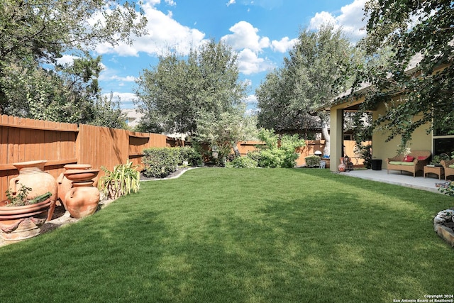 view of yard featuring a patio area