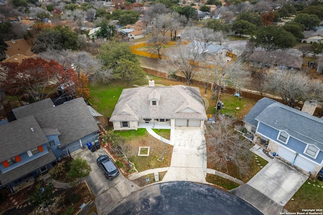 12202 Violet St, San Antonio, TX 78247 - aerial view of property and surrounding area with nearby suburban area