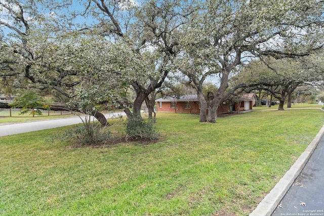 view of front facade featuring a front lawn