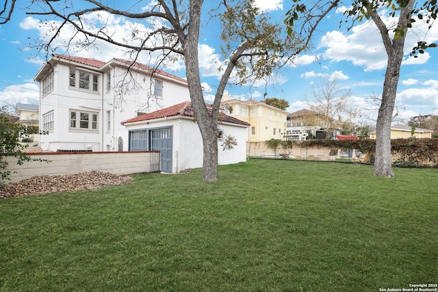 exterior space with a lawn