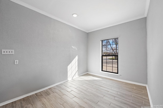 empty room with crown molding