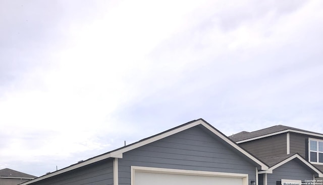 exterior space featuring a garage