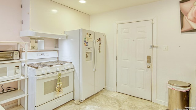 kitchen with white appliances