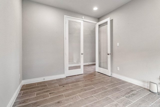 empty room with french doors