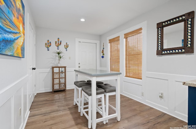 dining room featuring hardwood / wood-style floors