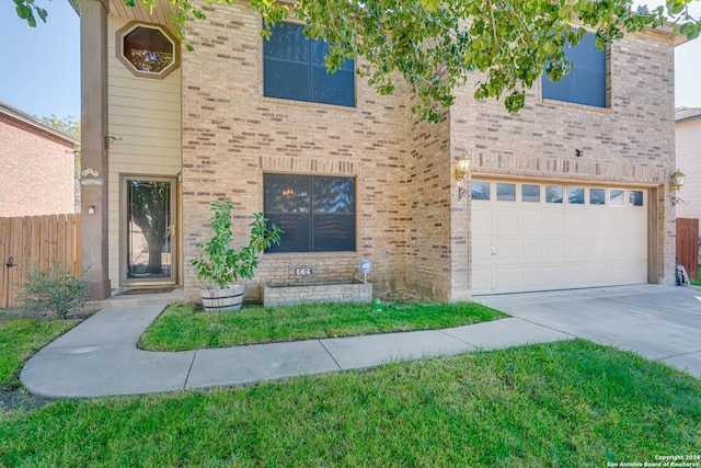 view of front facade featuring a garage