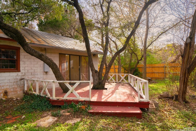 view of wooden terrace