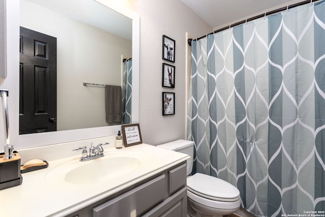 bathroom featuring toilet and vanity