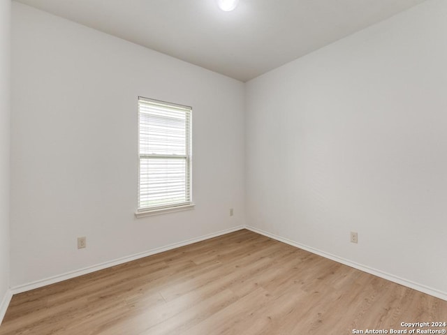 empty room featuring light wood-type flooring