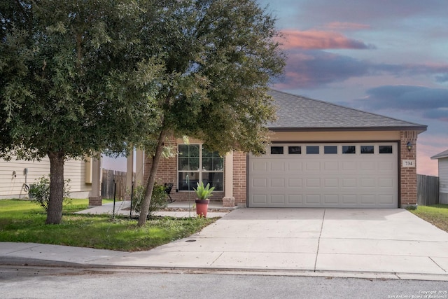 view of front of home featuring a garage