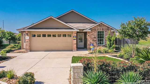 view of front facade featuring a garage