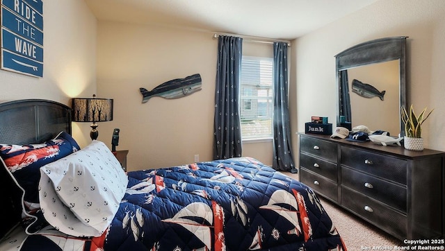 bedroom with carpet floors