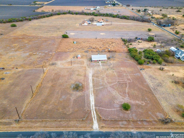 aerial view with a rural view