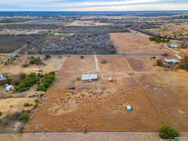 bird's eye view with a rural view