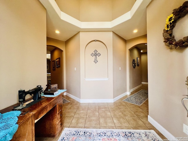 view of tiled foyer entrance