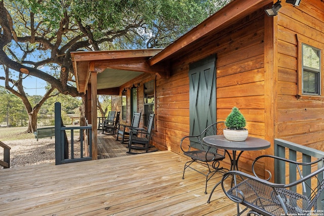 view of wooden deck