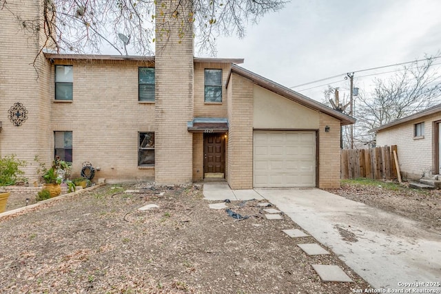 view of front of home featuring a garage