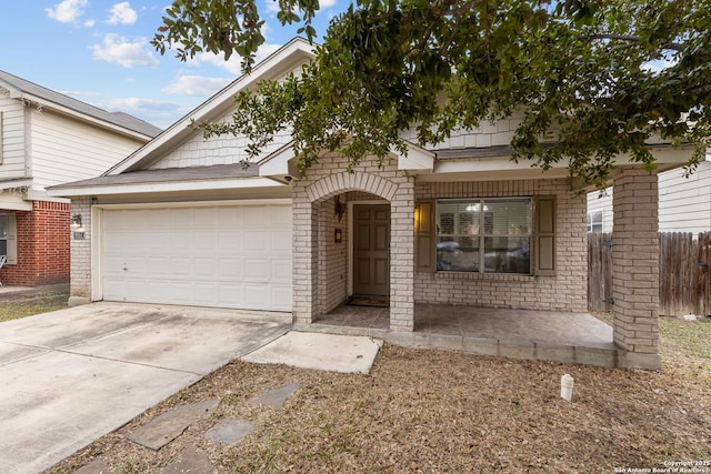 view of front of house featuring a garage