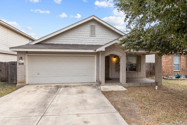 view of front of home featuring a garage