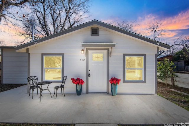 exterior space with a patio area