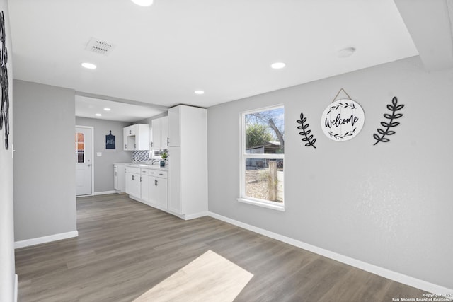 interior space featuring hardwood / wood-style flooring