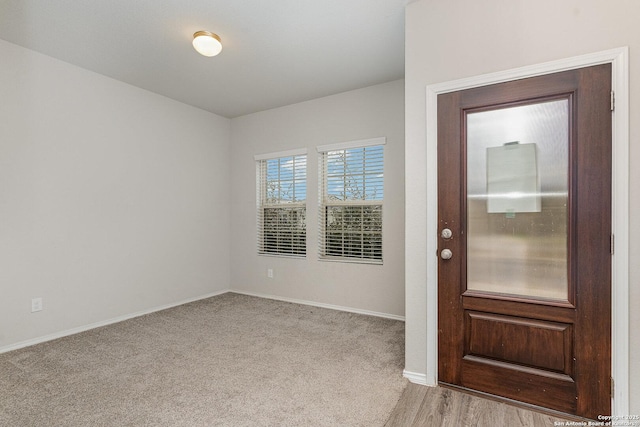 view of carpeted entryway