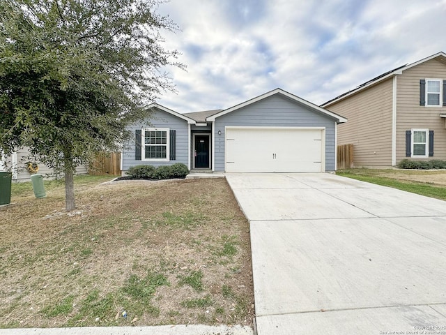 view of front facade with a garage