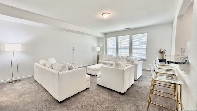 view of carpeted living room