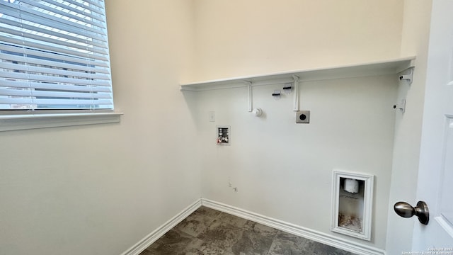 laundry area featuring washer hookup, hookup for an electric dryer, and gas dryer hookup