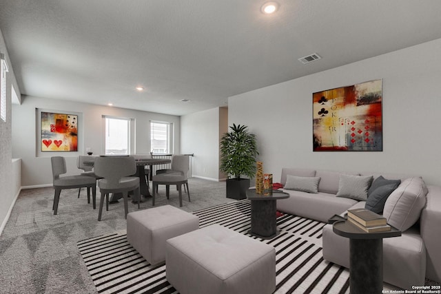 view of carpeted living room