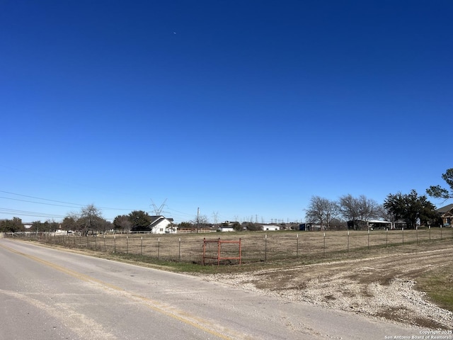 view of road featuring a rural view