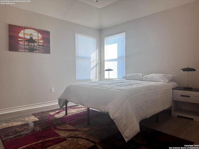 bedroom featuring hardwood / wood-style floors