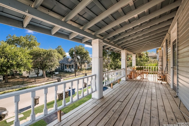 view of wooden deck