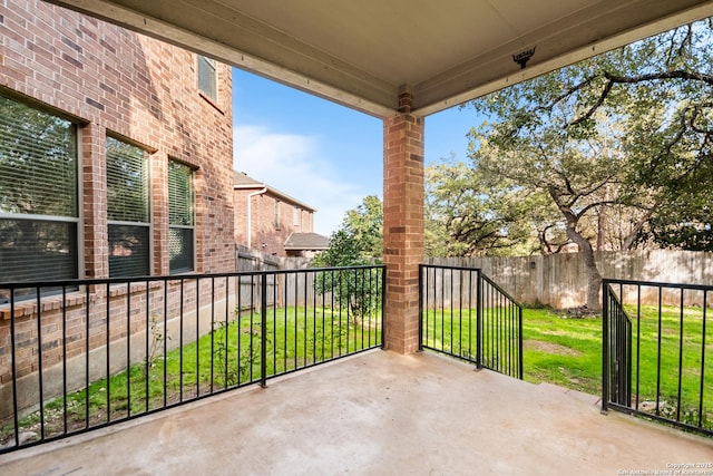 balcony with a patio