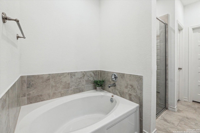 bathroom with a washtub