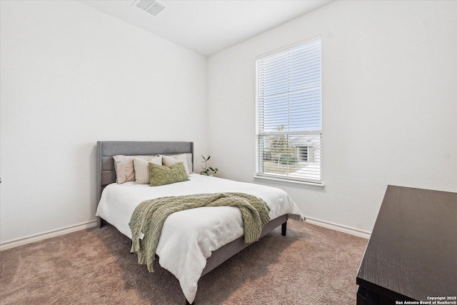 view of carpeted bedroom